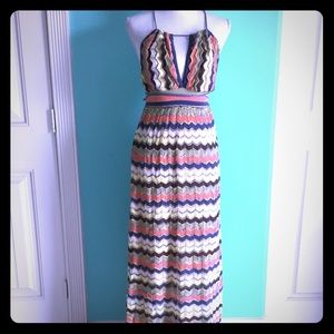 M Missoni Zig-Zag Knit Maxi Dress